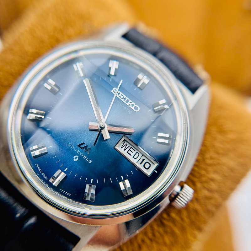 Seiko Seiko - Lord Matic "Gradient Blue Sunburst" 王藍 (Ōran) – Royal Blue - No reserve price - 5606-7231 - Men - 1974 vintage watch - image 10