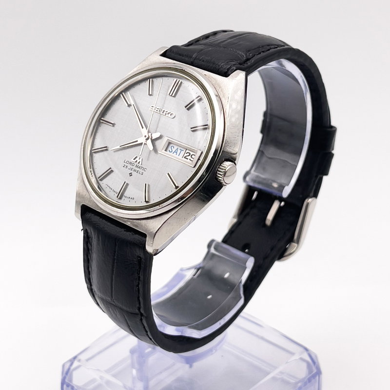 Seiko Seiko - Lord Matic "Linen-Dial" [Near-Mint] 宵光 (Yōkō) – Evening Light - No reserve price - 5606-7010 - Men - 1969 vintage watch - image 2