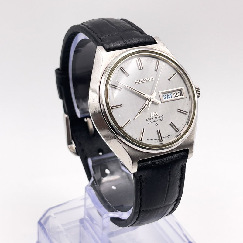 Seiko Seiko - Lord Matic "Linen-Dial" [Near-Mint] 宵光 (Yōkō) – Evening Light - No reserve price - 5606-7010 - Men - 1969 vintage watch - image 3