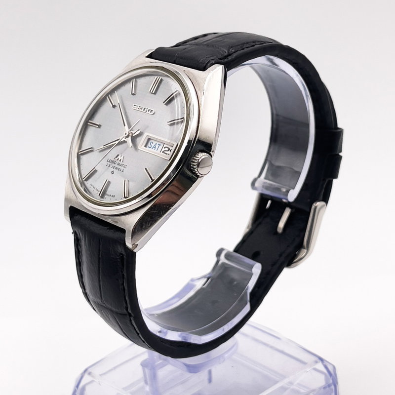 Seiko Seiko - Lord Matic "Linen-Dial" [Near-Mint] 宵光 (Yōkō) – Evening Light - No reserve price - 5606-7010 - Men - 1969 vintage watch - image 6