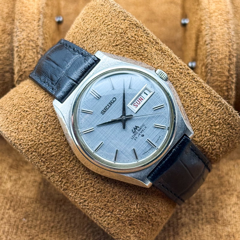 Seiko Seiko - Lord Matic "Linen-Dial" [Near-Mint] 宵光 (Yōkō) – Evening Light - No reserve price - 5606-7010 - Men - 1969 vintage watch - image 14
