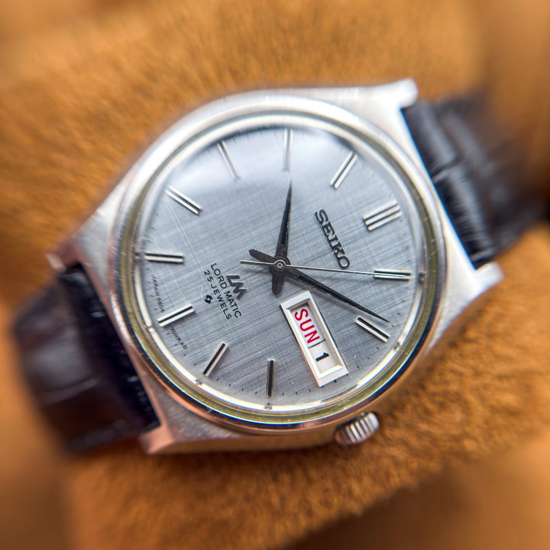 Seiko Seiko - Lord Matic "Linen-Dial" [Near-Mint] 宵光 (Yōkō) – Evening Light - No reserve price - 5606-7010 - Men - 1969 vintage watch - image 17