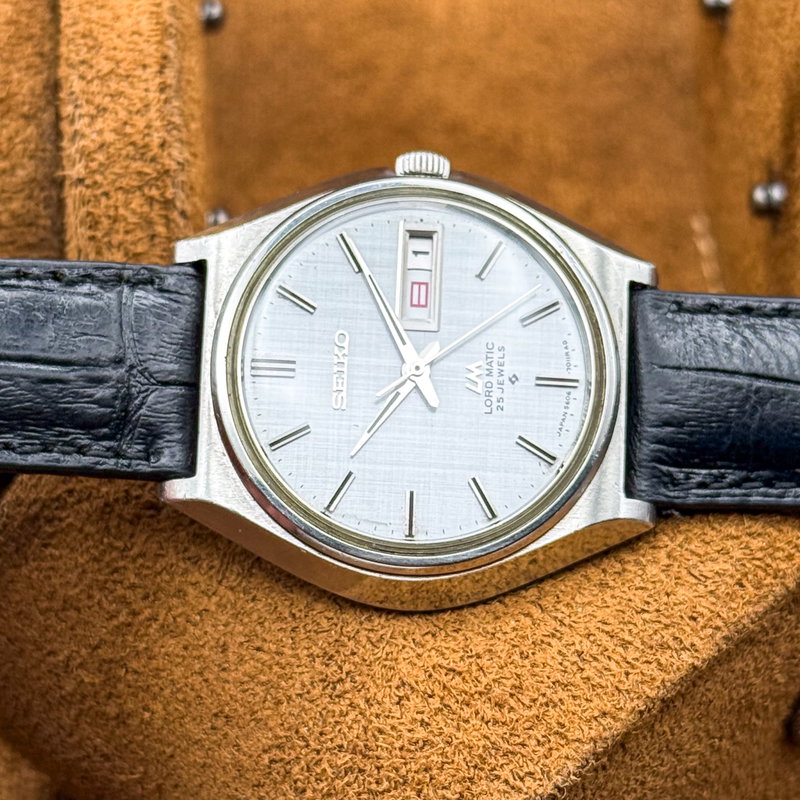 Seiko Seiko - Lord Matic "Linen-Dial" [Near-Mint] 宵光 (Yōkō) – Evening Light - No reserve price - 5606-7010 - Men - 1969 vintage watch - image 23