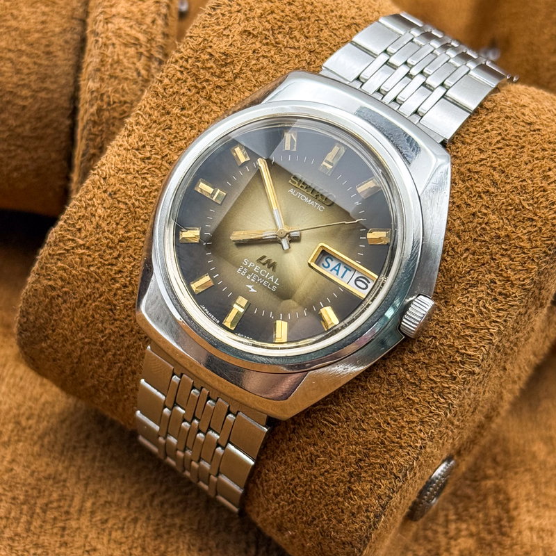 Seiko Seiko - Lord Matic Special "Gradient Golden Sunburst" 根影 (Konei) – Root Shadow - 5216-6020 - Men - 1973 vintage watch - image 14