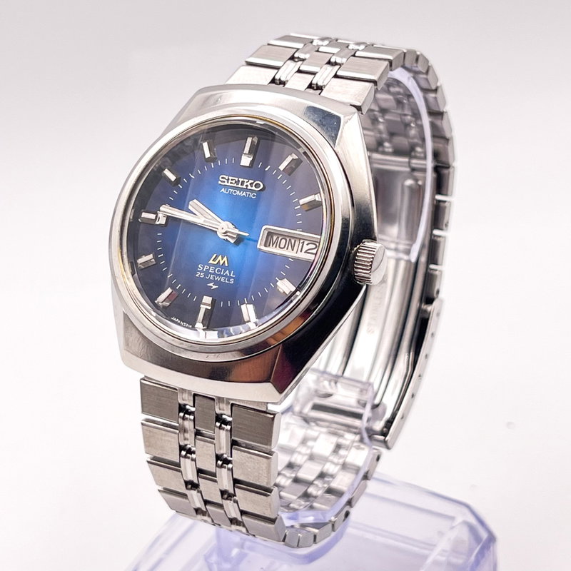 Seiko Seiko - Lord Matic Special "Gradient Deep Blue Sunburst" 青嵐 (Ao Arashi) – Blue Storm - 5216-6020 - Men - 1974 vintage watch - image 20