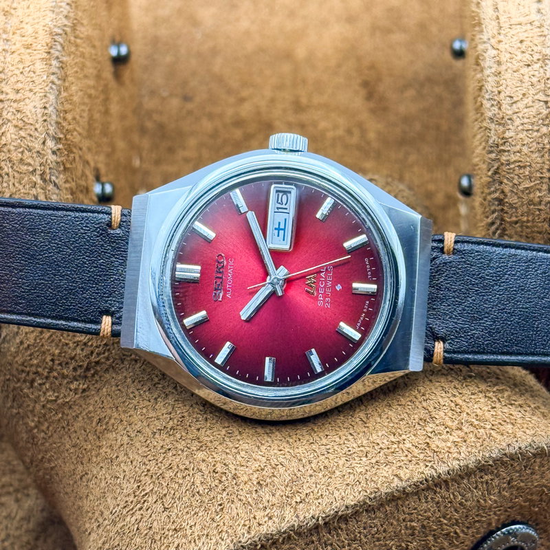 Seiko Seiko - Lord Matic Special "Gradient Red Sunburst" 真跡 (Shinseki) – True Trace - No reserve price - 5216-7070 - Men - 1975 vintage watch - image 20