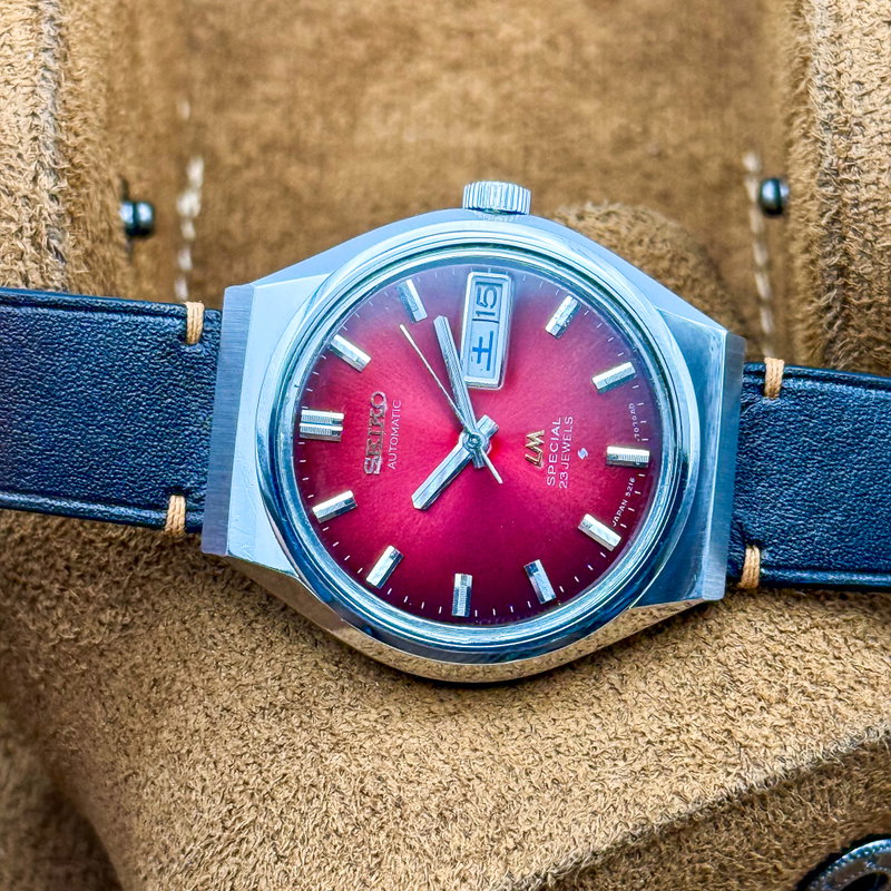 Seiko Seiko - Lord Matic Special "Gradient Red Sunburst" 真跡 (Shinseki) – True Trace - No reserve price - 5216-7070 - Men - 1975 vintage watch - image 21
