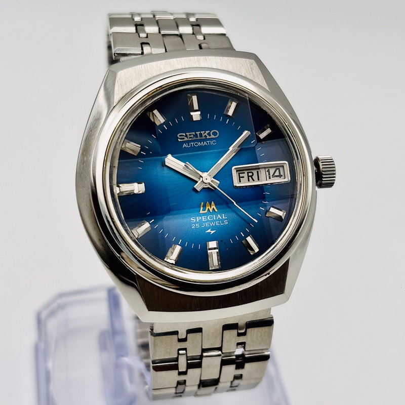 Seiko Seiko - Lord Matic Special "Gradient Deep Blue" 虚光 – Kyokō – Ethereal Light - 5216-6020 - Men - 1974 vintage watch - image 22
