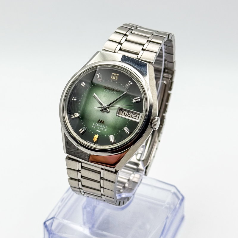 Seiko Seiko - Lord Matic Special "Gradient Green Sunburst" 晶韻 – Shōin – Crystal Resonance - 5206-6100 - Men - 1973 vintage watch - image 1