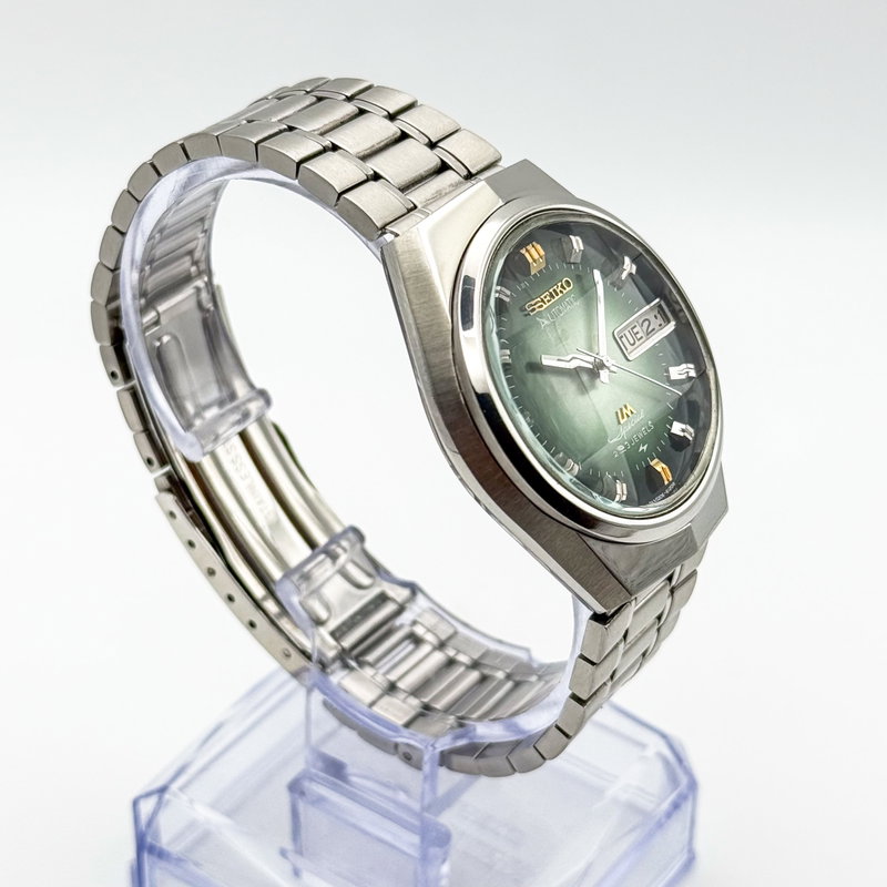 Seiko Seiko - Lord Matic Special "Gradient Green Sunburst" 晶韻 – Shōin – Crystal Resonance - 5206-6100 - Men - 1973 vintage watch - image 6