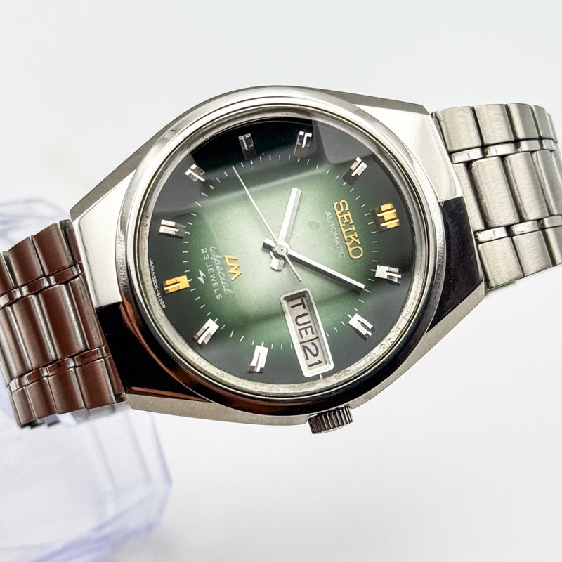 Seiko Seiko - Lord Matic Special "Gradient Green Sunburst" 晶韻 – Shōin – Crystal Resonance - 5206-6100 - Men - 1973 vintage watch - image 10