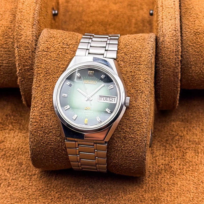 Seiko Seiko - Lord Matic Special "Gradient Green Sunburst" 晶韻 – Shōin – Crystal Resonance - 5206-6100 - Men - 1973 vintage watch - image 2