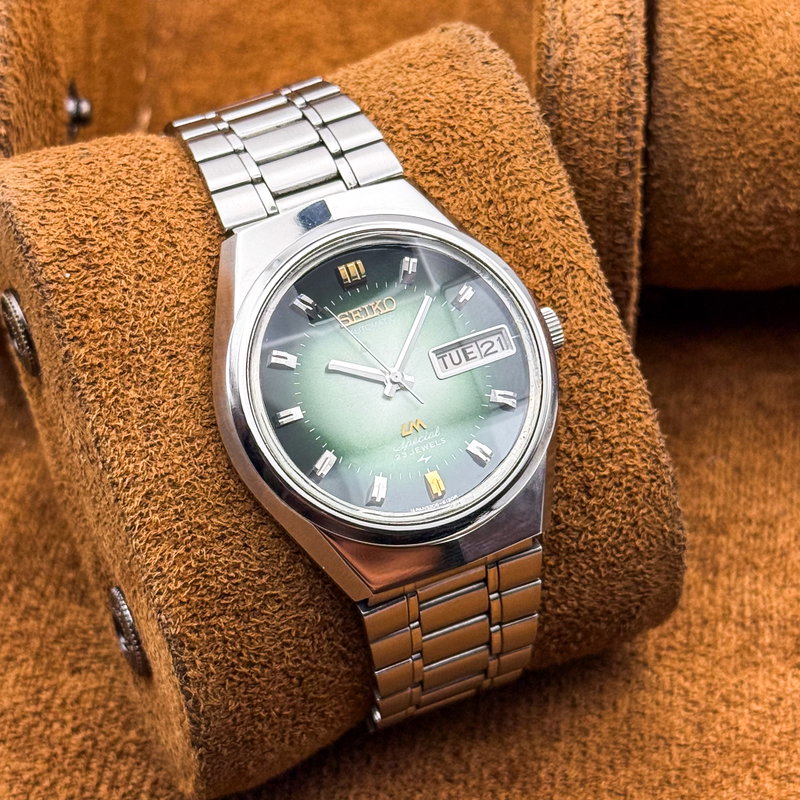 Seiko Seiko - Lord Matic Special "Gradient Green Sunburst" 晶韻 – Shōin – Crystal Resonance - 5206-6100 - Men - 1973 vintage watch - image 13