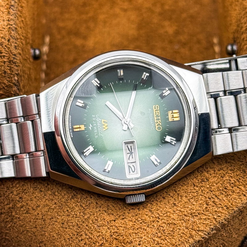 Seiko Seiko - Lord Matic Special "Gradient Green Sunburst" 晶韻 – Shōin – Crystal Resonance - 5206-6100 - Men - 1973 vintage watch - image 17