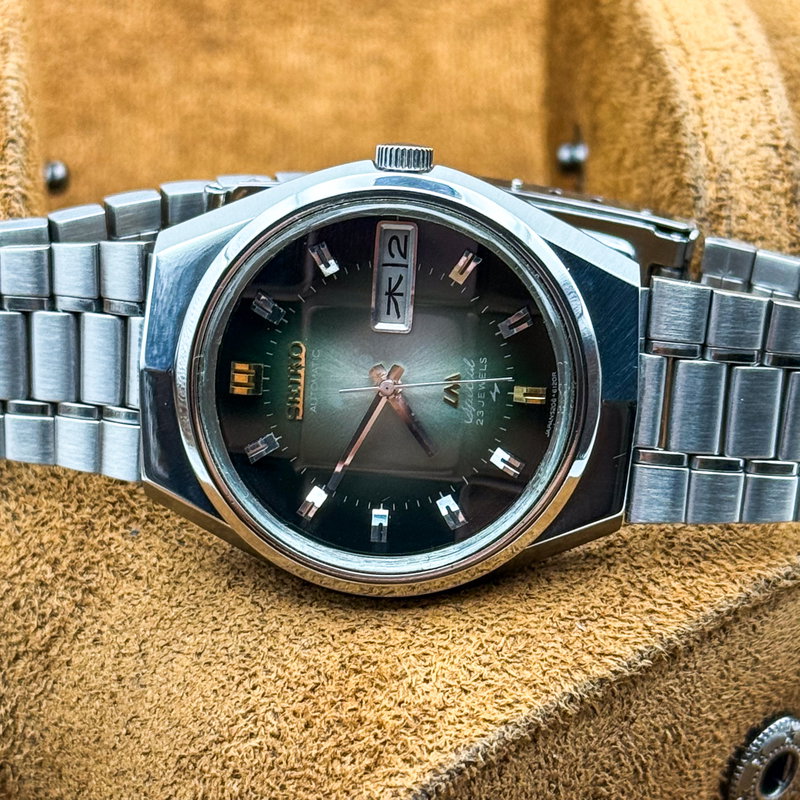 Seiko Seiko - Lord Matic Special "Gradient Green Sunburst" 晶韻 – Shōin – Crystal Resonance - 5206-6100 - Men - 1973 vintage watch - image 20