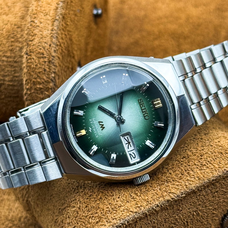 Seiko Seiko - Lord Matic Special "Gradient Green Sunburst" 晶韻 – Shōin – Crystal Resonance - 5206-6100 - Men - 1973 vintage watch - image 22