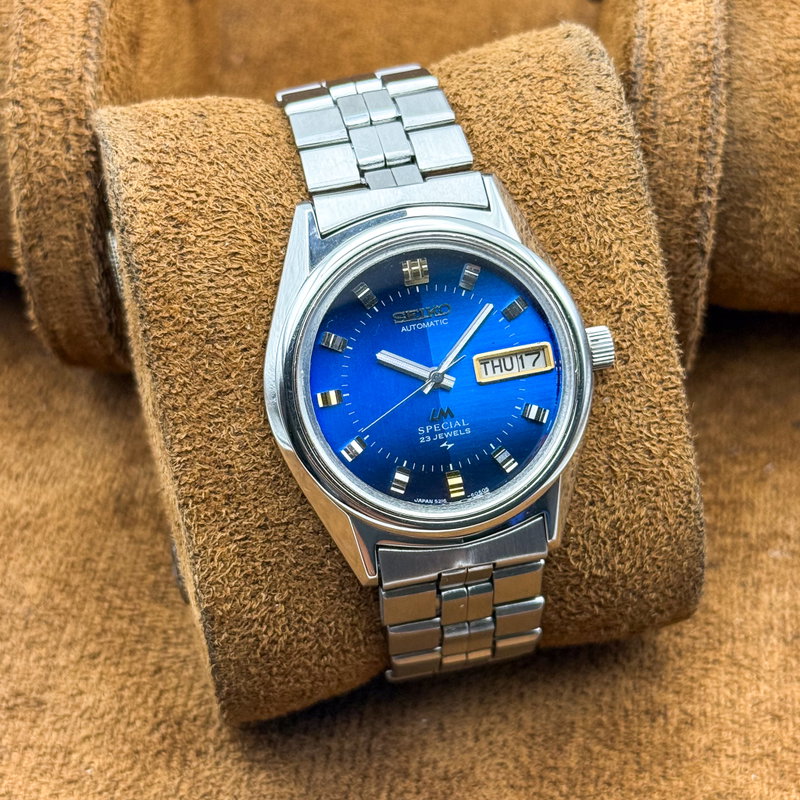 Seiko Seiko - Lord Matic Special "Gradient Blue Sunburst" 絢映 – Ken’ei – Vivid Reflection - No reserve price - 5216-6050 - Men - 1973 vintage watch - image 12