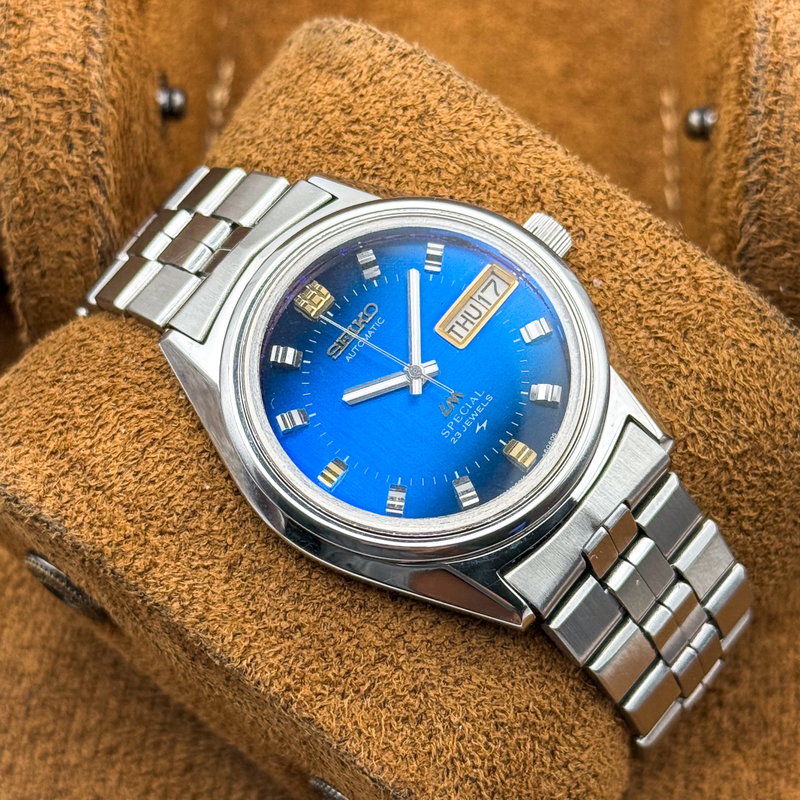 Seiko Seiko - Lord Matic Special "Gradient Blue Sunburst" 絢映 – Ken’ei – Vivid Reflection - No reserve price - 5216-6050 - Men - 1973 vintage watch - image 13