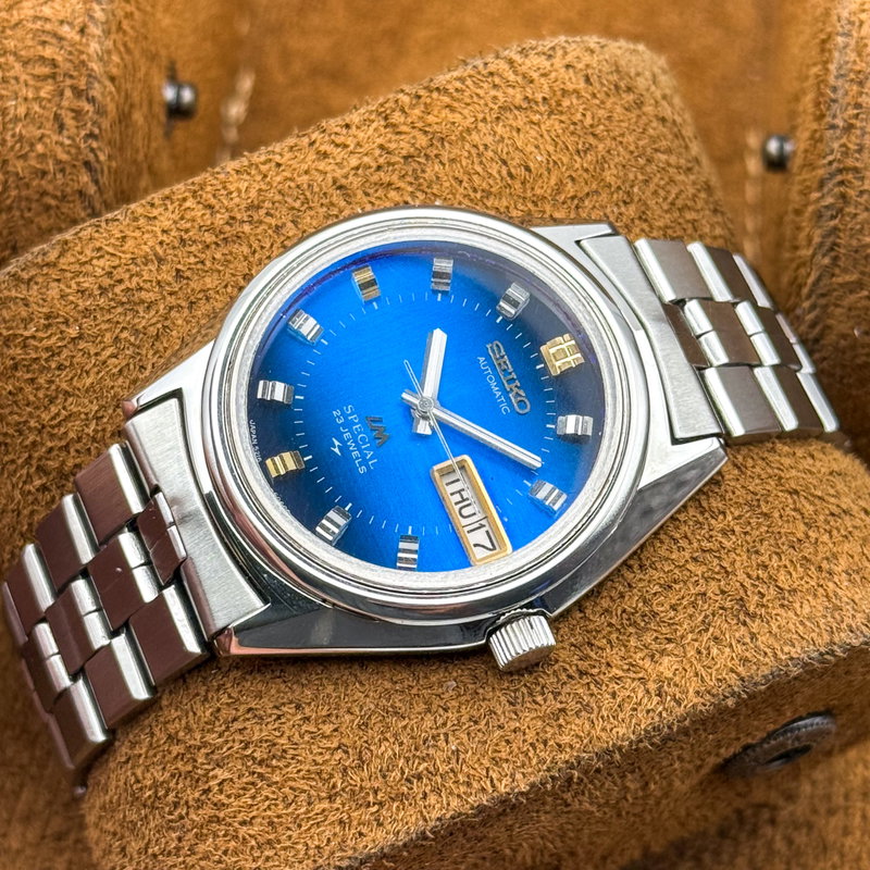 Seiko Seiko - Lord Matic Special "Gradient Blue Sunburst" 絢映 – Ken’ei – Vivid Reflection - No reserve price - 5216-6050 - Men - 1973 vintage watch - image 16