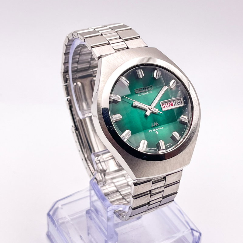 Seiko Seiko - LM "Gradient Green Sunburst" [Near-Mint] 跡 (Shinseki) – True Trace - No reserve price - 5606-7360 - Men - 1974 vintage watch - image 3