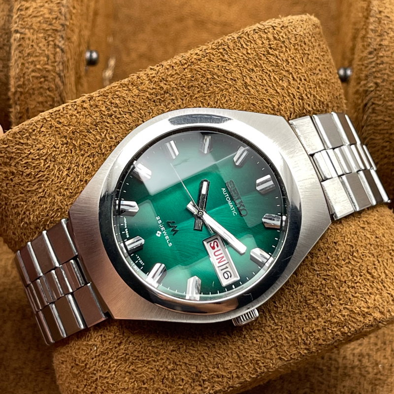 Seiko Seiko - LM "Gradient Green Sunburst" [Near-Mint] 跡 (Shinseki) – True Trace - No reserve price - 5606-7360 - Men - 1974 vintage watch - image 13