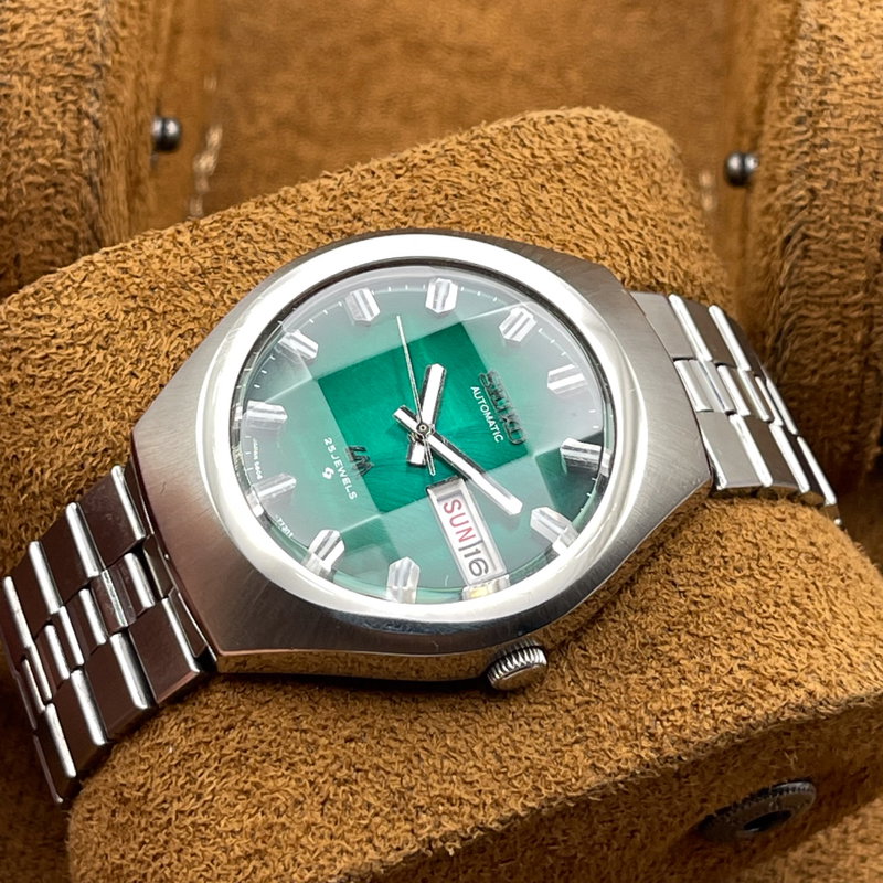 Seiko Seiko - LM "Gradient Green Sunburst" [Near-Mint] 跡 (Shinseki) – True Trace - No reserve price - 5606-7360 - Men - 1974 vintage watch - image 14