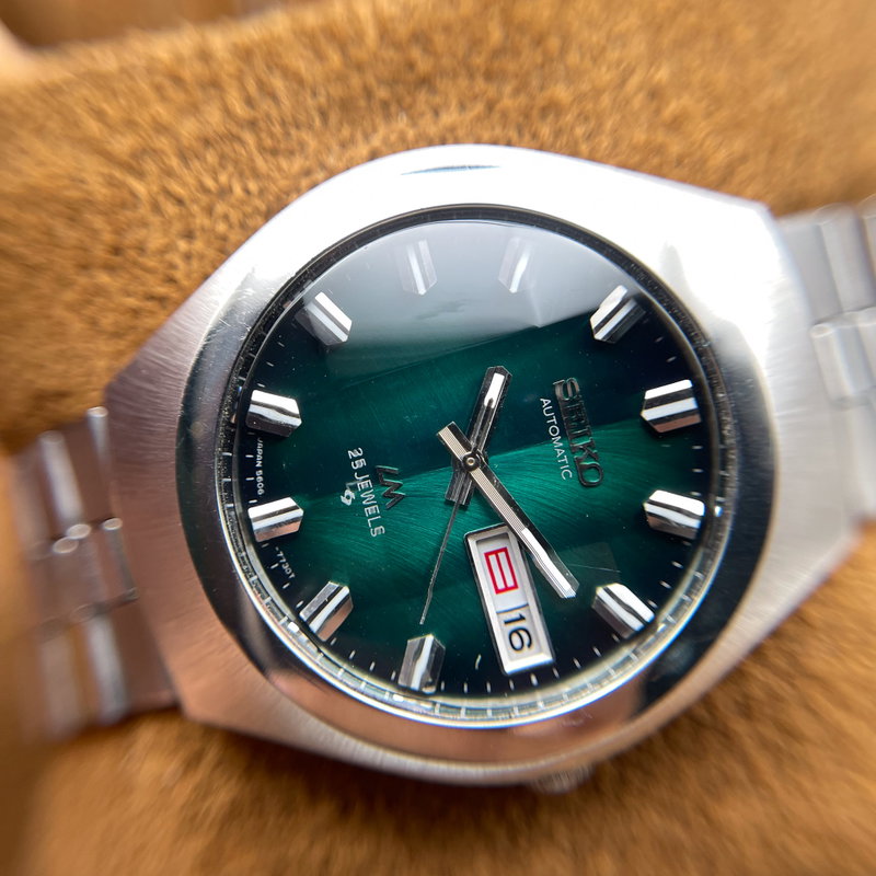 Seiko Seiko - LM "Gradient Green Sunburst" [Near-Mint] 跡 (Shinseki) – True Trace - No reserve price - 5606-7360 - Men - 1974 vintage watch - image 16