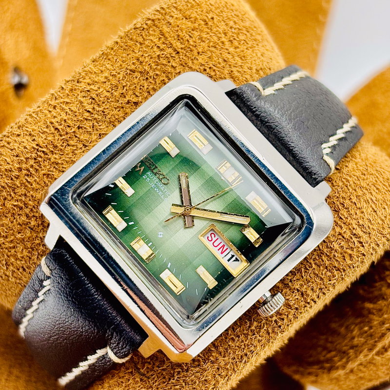 Seiko Seiko - Lord Matic "Gradient Green Sunburst" 翠光 (Sui Kō) – Emerald Light - No reserve price - 5606-5130 - Men - 1973 vintage watch - image 8