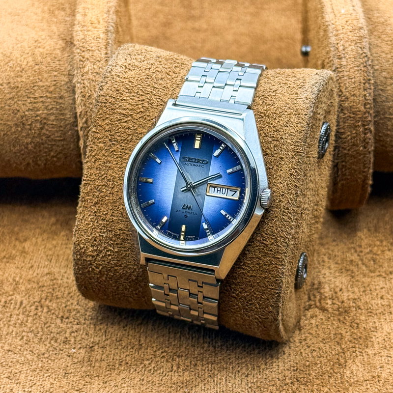 Seiko Seiko - LM "Gradient Blue Sunburst" 光波 (Kōha) – Waves of Light - No reserve price - 5606-7310 - Men - 1974 vintage watch - image 12