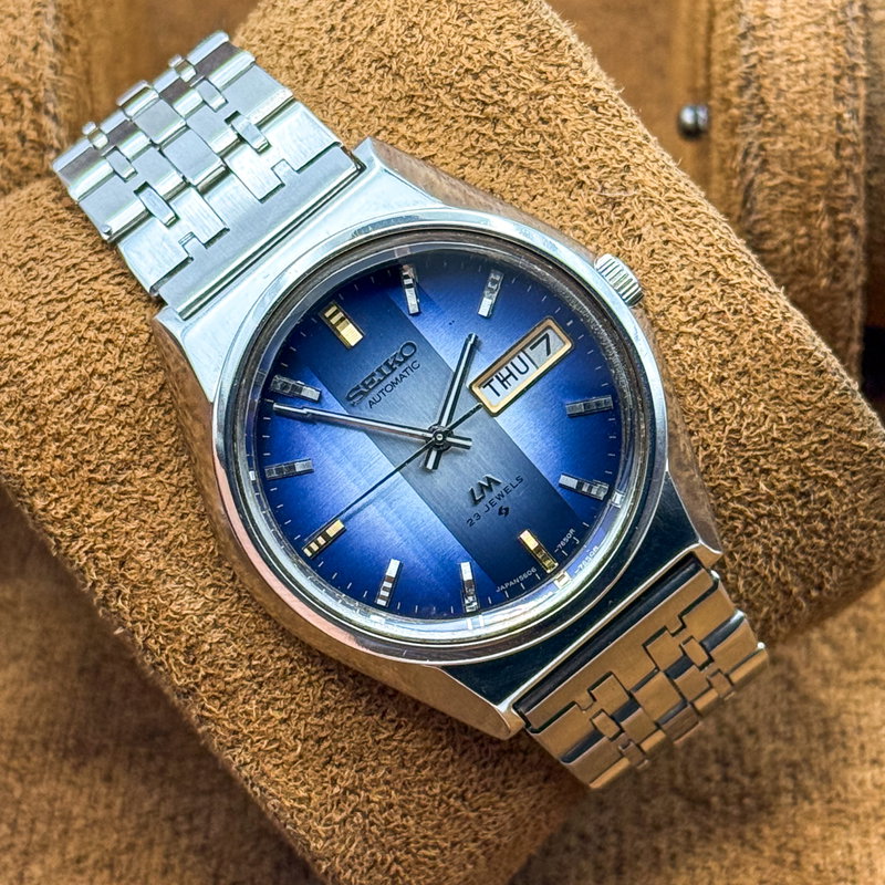 Seiko Seiko - LM "Gradient Blue Sunburst" 光波 (Kōha) – Waves of Light - No reserve price - 5606-7310 - Men - 1974 vintage watch - image 3