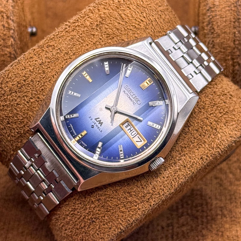 Seiko Seiko - LM "Gradient Blue Sunburst" 光波 (Kōha) – Waves of Light - No reserve price - 5606-7310 - Men - 1974 vintage watch - image 14