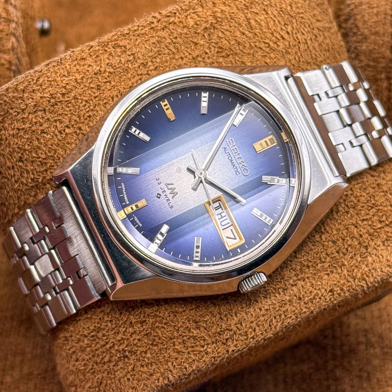 Seiko Seiko - LM "Gradient Blue Sunburst" 光波 (Kōha) – Waves of Light - No reserve price - 5606-7310 - Men - 1974 vintage watch - image 17