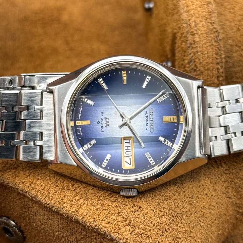 Seiko Seiko - LM "Gradient Blue Sunburst" 光波 (Kōha) – Waves of Light - No reserve price - 5606-7310 - Men - 1974 vintage watch - image 24
