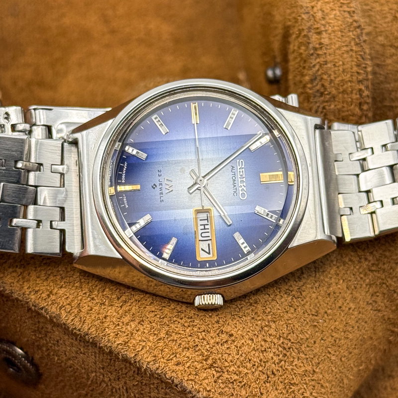 Seiko Seiko - LM "Gradient Blue Sunburst" 光波 (Kōha) – Waves of Light - No reserve price - 5606-7310 - Men - 1974 vintage watch - image 25
