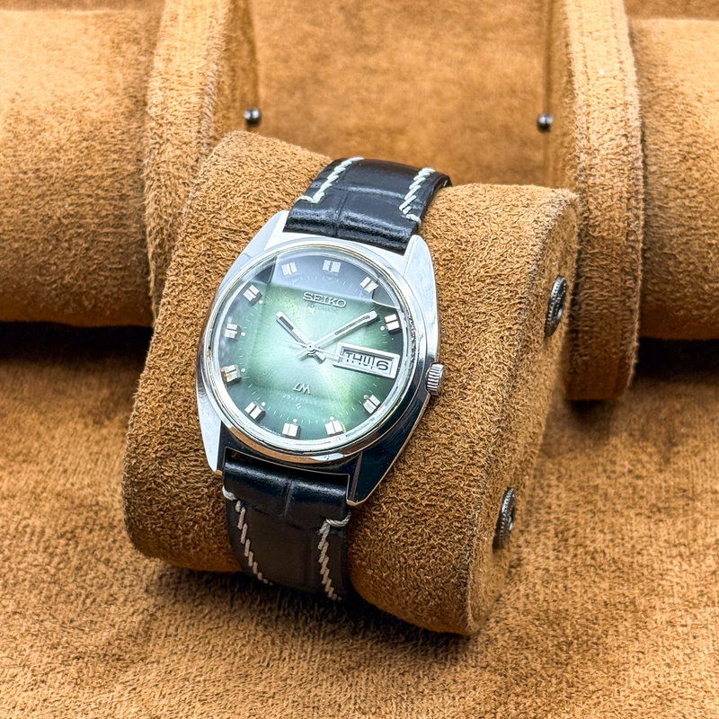 Seiko Seiko - Lord Matic "Gradient Green Sunburst" 幽晶 – Yūshō – Phantom Crystal - No reserve price - 5606-7230 - Men - 1973 vintage watch - image 11