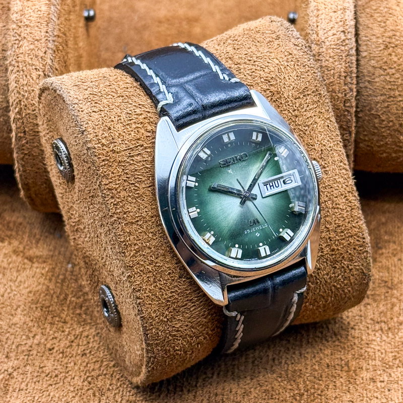 Seiko Seiko - Lord Matic "Gradient Green Sunburst" 幽晶 – Yūshō – Phantom Crystal - No reserve price - 5606-7230 - Men - 1973 vintage watch - image 12