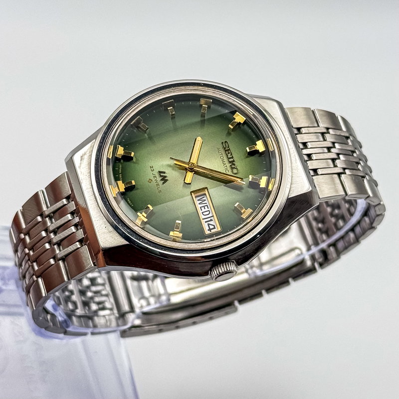 Seiko Seiko - Lord Matic "Gradient Green Sunburst" 光幻 – Kōgen – Illusory Light - No reserve price - 5606-7320 - Men - 1973 vintage watch - image 10