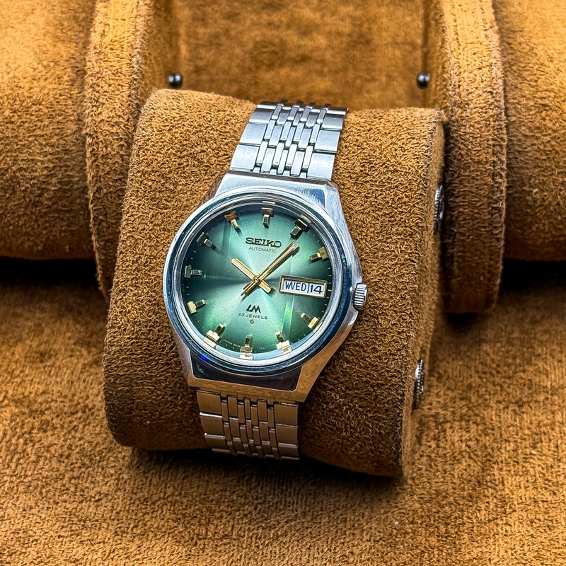 Seiko Seiko - Lord Matic "Gradient Green Sunburst" 光幻 – Kōgen – Illusory Light - No reserve price - 5606-7320 - Men - 1973 vintage watch - image 11