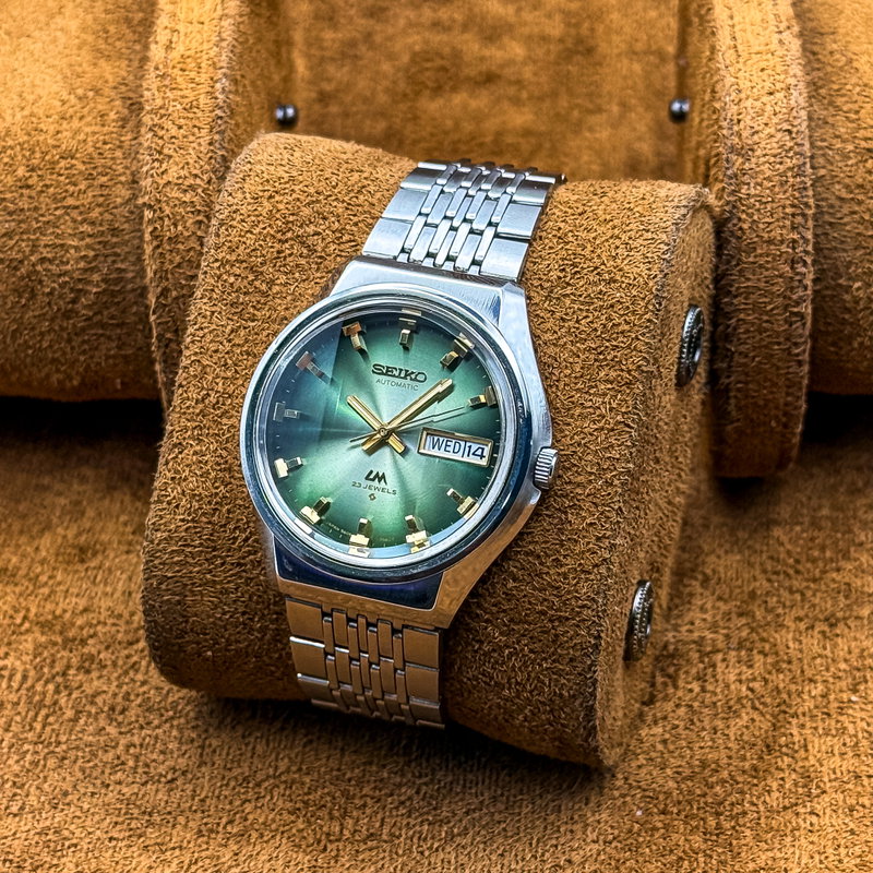Seiko Seiko - Lord Matic "Gradient Green Sunburst" 光幻 – Kōgen – Illusory Light - No reserve price - 5606-7320 - Men - 1973 vintage watch - image 12
