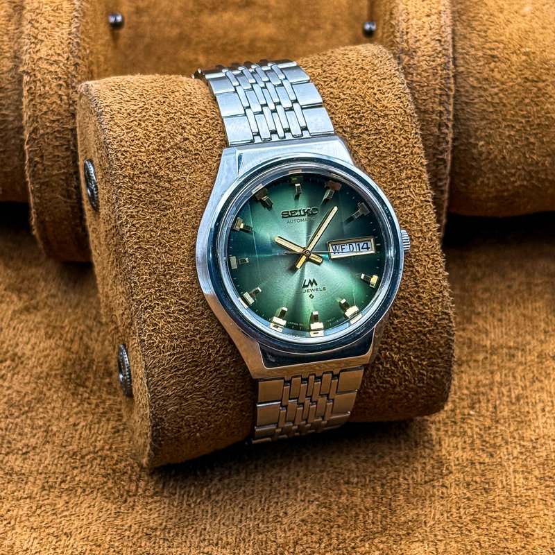 Seiko Seiko - Lord Matic "Gradient Green Sunburst" 光幻 – Kōgen – Illusory Light - No reserve price - 5606-7320 - Men - 1973 vintage watch - image 13
