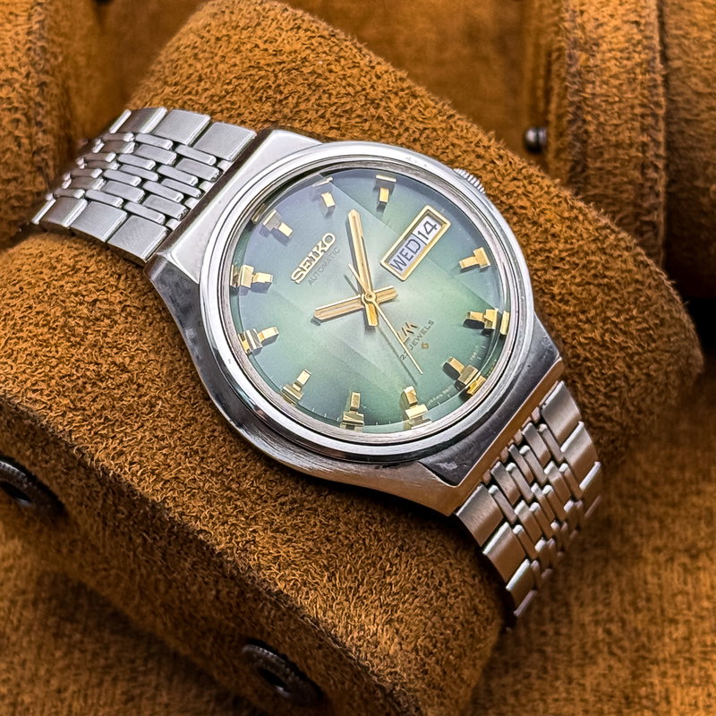 Seiko Seiko - Lord Matic "Gradient Green Sunburst" 光幻 – Kōgen – Illusory Light - No reserve price - 5606-7320 - Men - 1973 vintage watch - image 16
