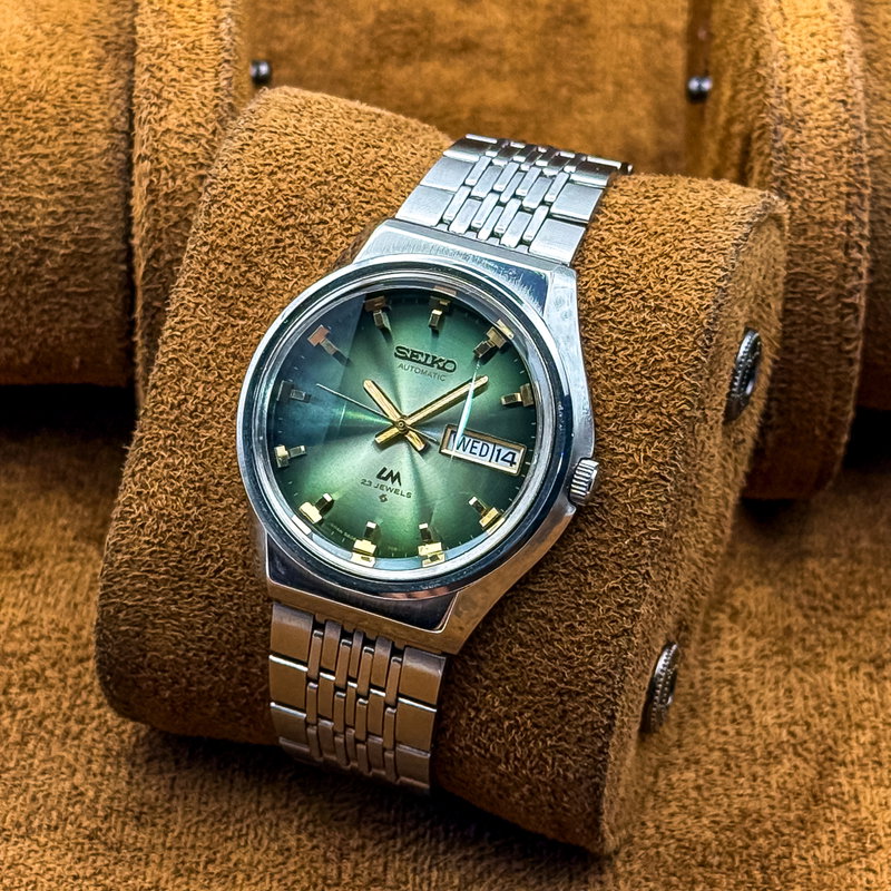 Seiko Seiko - Lord Matic "Gradient Green Sunburst" 光幻 – Kōgen – Illusory Light - No reserve price - 5606-7320 - Men - 1973 vintage watch - image 17