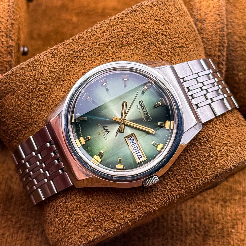 Seiko Seiko - Lord Matic "Gradient Green Sunburst" 光幻 – Kōgen – Illusory Light - No reserve price - 5606-7320 - Men - 1973 vintage watch - image 18
