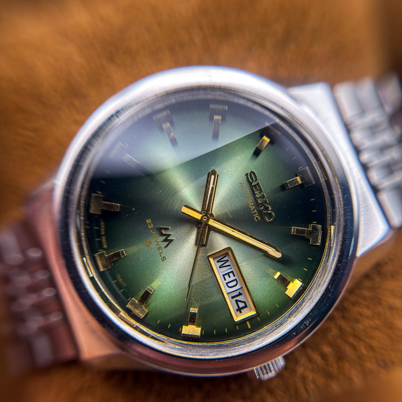 Seiko Seiko - Lord Matic "Gradient Green Sunburst" 光幻 – Kōgen – Illusory Light - No reserve price - 5606-7320 - Men - 1973 vintage watch - image 19