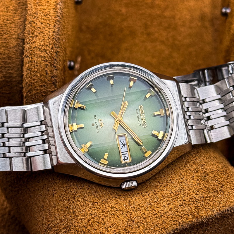 Seiko Seiko - Lord Matic "Gradient Green Sunburst" 光幻 – Kōgen – Illusory Light - No reserve price - 5606-7320 - Men - 1973 vintage watch - image 26