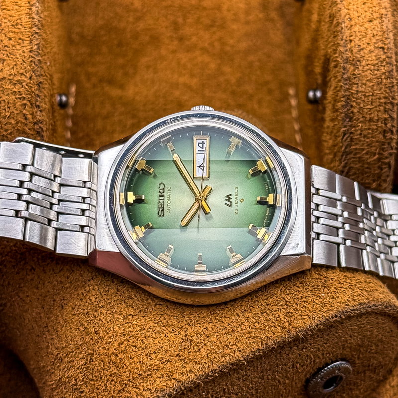 Seiko Seiko - Lord Matic "Gradient Green Sunburst" 光幻 – Kōgen – Illusory Light - No reserve price - 5606-7320 - Men - 1973 vintage watch - image 27