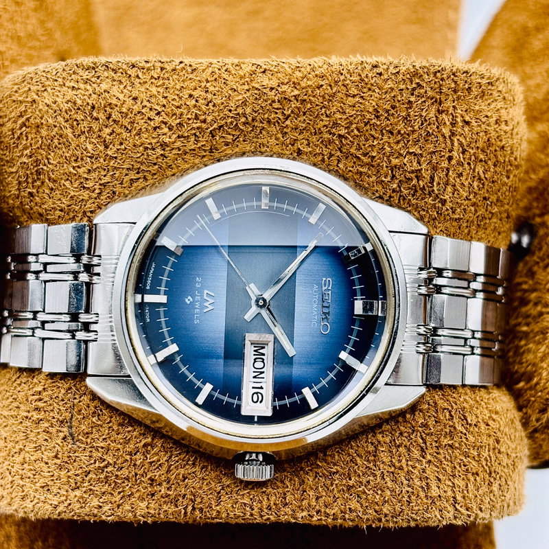 Seiko Seiko - Lord Matic "Gradient Blue Sunburst" 論紋 (Ronmon) – Pattern of Logic - No reserve price - 5606-7231 - Men - 1973 vintage watch - image 14