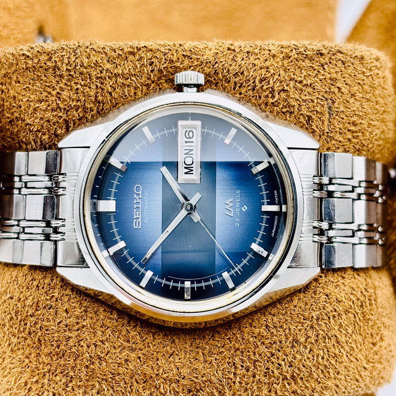 Seiko Seiko - Lord Matic "Gradient Blue Sunburst" 論紋 (Ronmon) – Pattern of Logic - No reserve price - 5606-7231 - Men - 1973 vintage watch - image 15