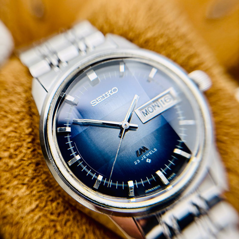 Seiko Seiko - Lord Matic "Gradient Blue Sunburst" 論紋 (Ronmon) – Pattern of Logic - No reserve price - 5606-7231 - Men - 1973 vintage watch - image 20