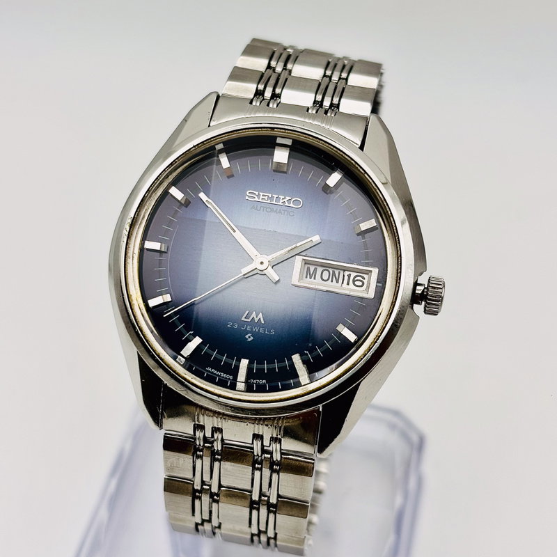 Seiko Seiko - Lord Matic "Gradient Blue Sunburst" 論紋 (Ronmon) – Pattern of Logic - No reserve price - 5606-7231 - Men - 1973 vintage watch - image 2